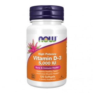 Vitamin D-3 5000 UI - 120 Cápulas Moles - Now