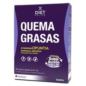 Diet Prime Queima Gorduras Vegan Sem Glúten 60 Cápsulas - Herbora