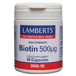 Biotina 500g 90 Cápsulas - Lamberts