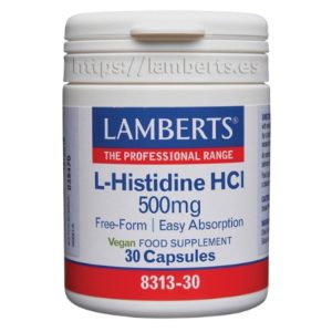 L-Histidina HCL 500 mg 30 cápsulas - Lamberts