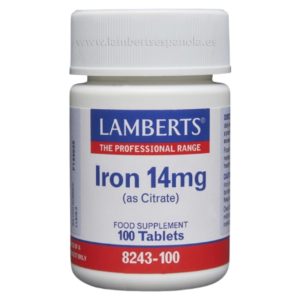 Ferro 14 mg 100 comprimidos - Lamberts