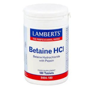 Betaina HCl 180 Comprimidos - Lamberts