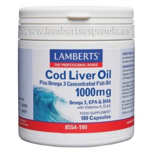 Aceite de Hígado de Bacalao 1000 mg 180 cápsulas - Lamberts