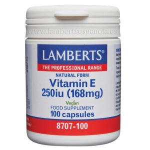 Vitamina E-Natural 250 U.I 100 cápsulas - Lamberts