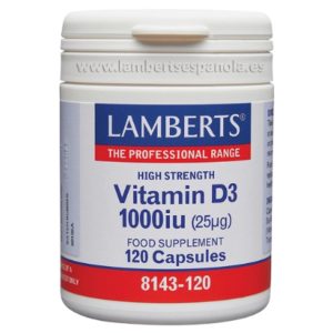 Vitamina D-3 1000 UI 120 cápsulas - Lamberts
