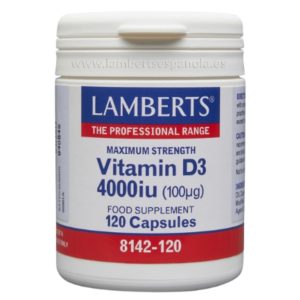 Vitamina D3 4000 UI 120 cápsulas - Lamberts