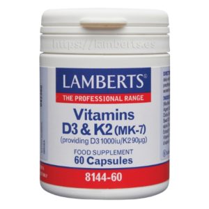 Vitamina D3 + K2 60 cápsulas - Lamberts